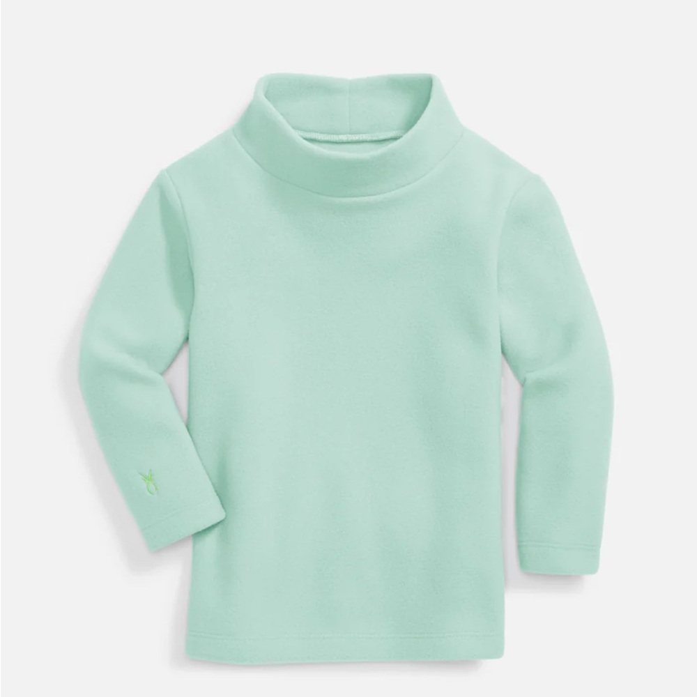 Dudley Stephens Toddler Terry Fleece Turtleneck in Mint Green Size 4T NWT
